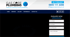 Desktop Screenshot of gascoreplumbing.co.uk